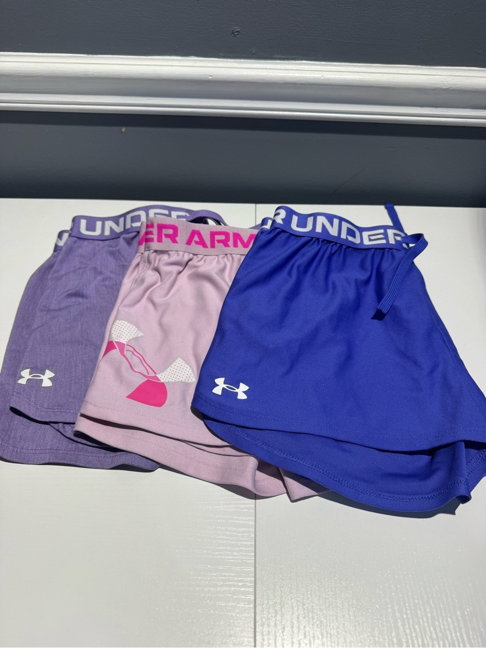 Under Armour Women’s Purple, Pink & Blue Athletic Shorts Trio